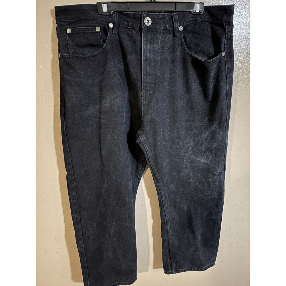 Knockout KO Jeans Mens 42 X 32 Vintage Y2K Black Easy Fit Hip Hop Streetwear